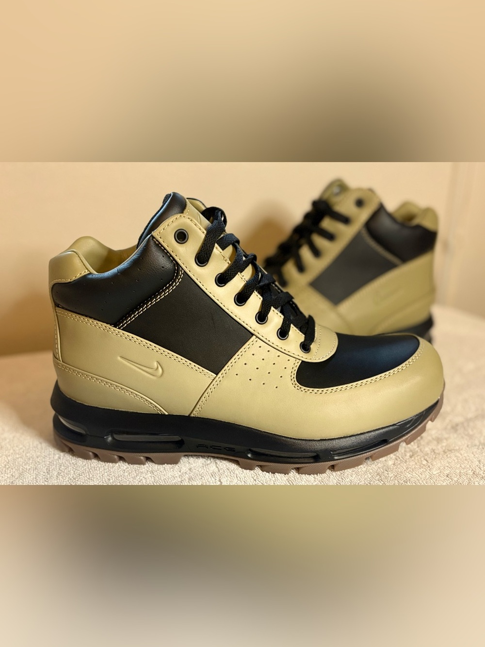 Mens Sz 13 Nike Air Max Goadome Black Olive Sesame Sneakerboot Shoes FZ1314-001 - Picture 1 of 9